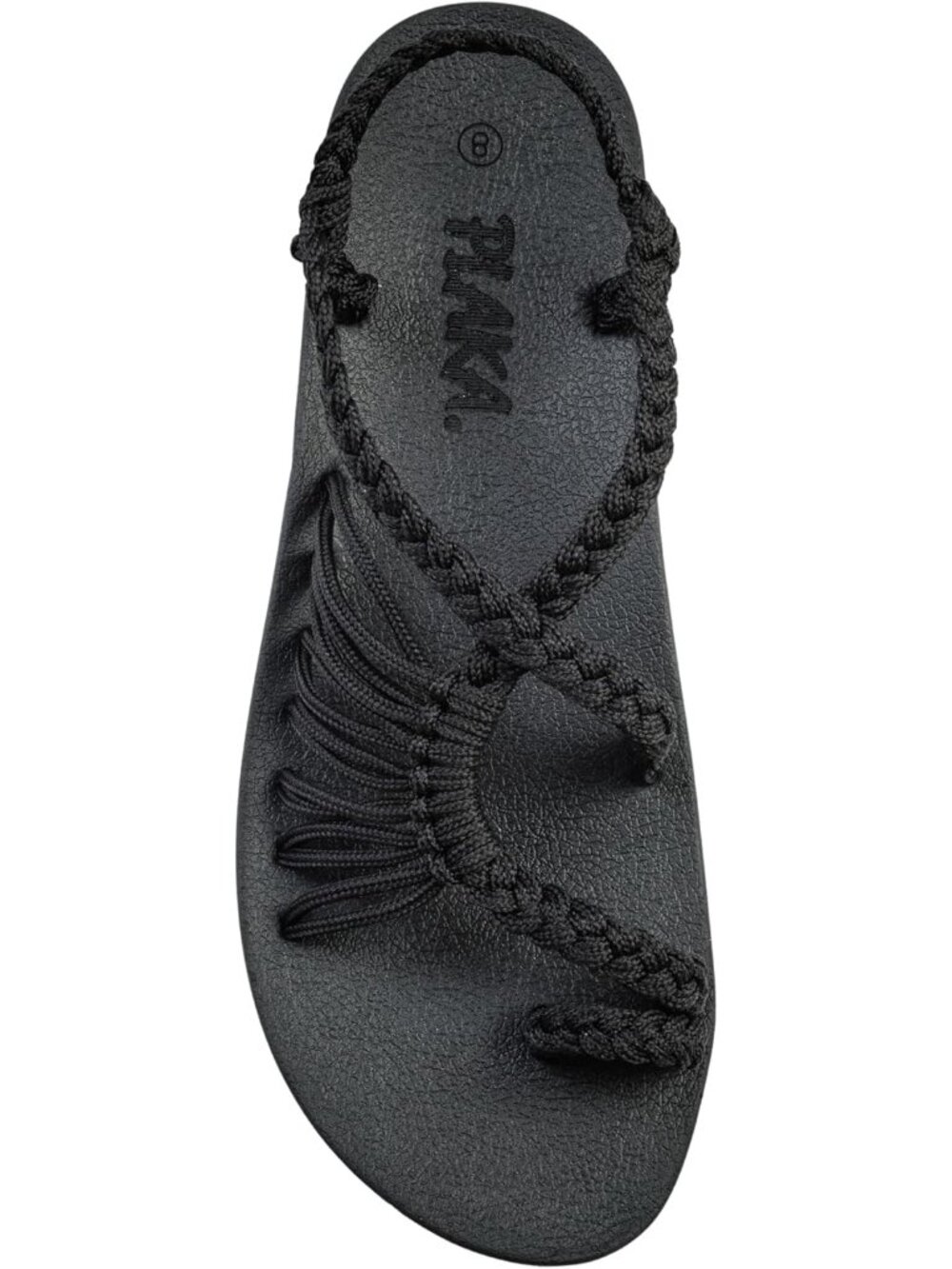 Women's Black Walking Sandals Comfortable Strappy Sandals with Arch Support